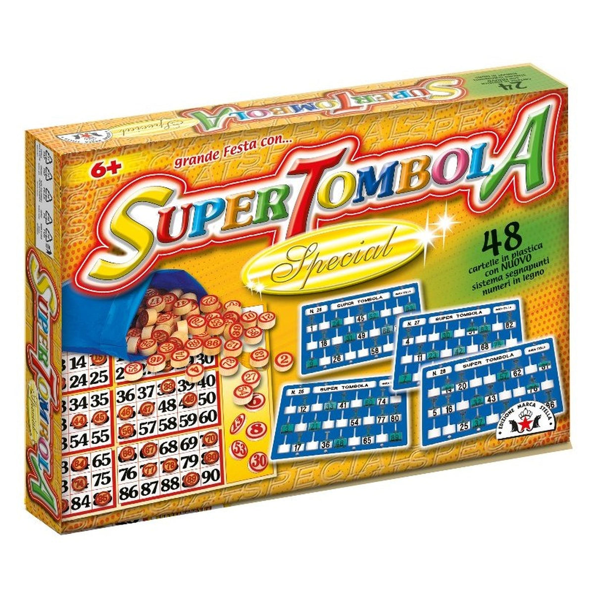 STELLA - Super Tombola Special 48 Cartelle con Finestrella - Board Games