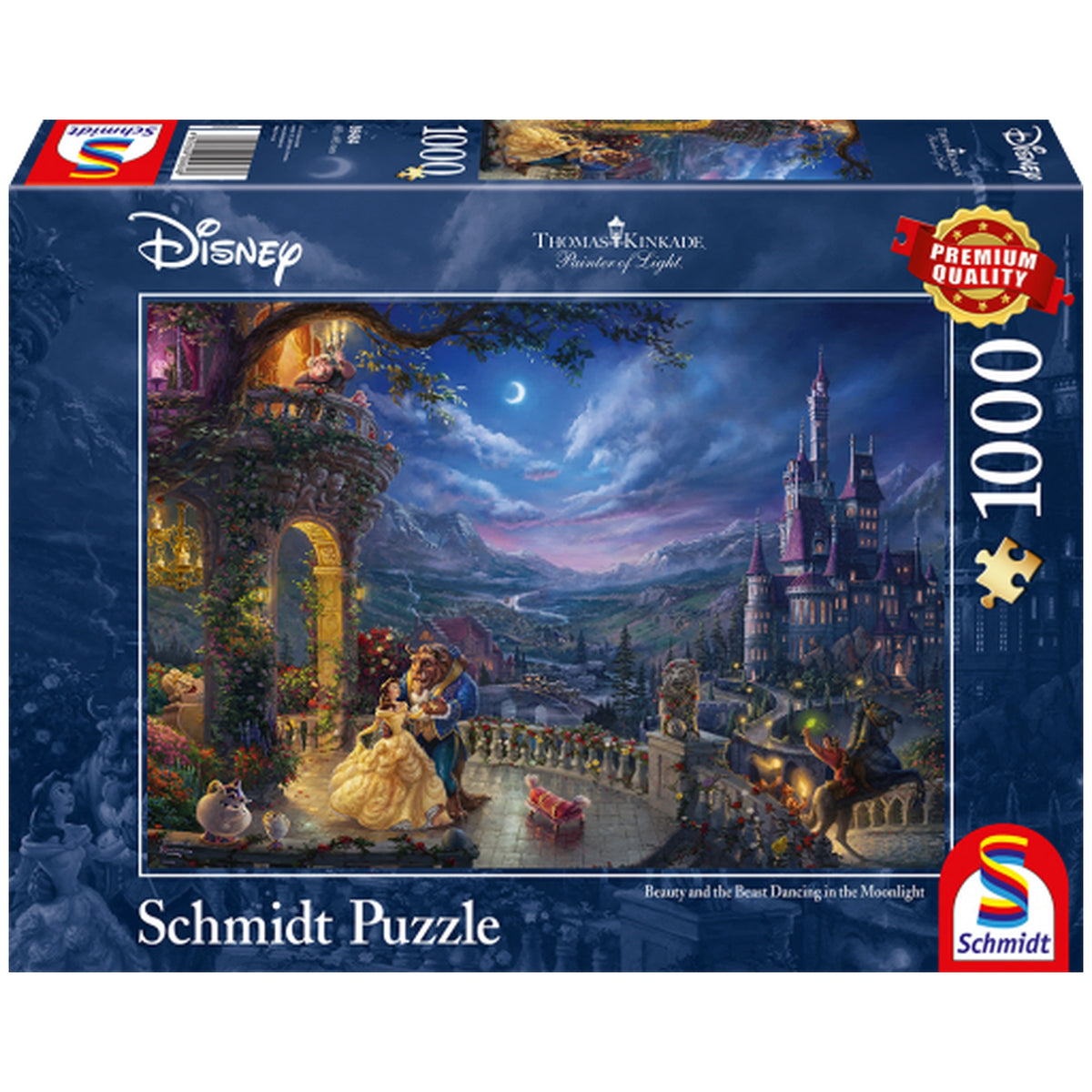 Schmidt Spiele - Disney, Beauty and the Beast, Dance in the Moonlight 1000 Pcs - Puzzles