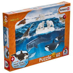 Schmidt Spiele - Schleich In The Artic 60 Pcs and 1 Figure - Puzzles