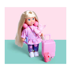 Simba - Dolls Playsets - Evi Love Travel Fun Mini Doll Set - Pink - 3 Yrs