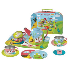 Simply - Farm Animals Tea Time Tin Tea Set - Pretend Professions & Role Playing