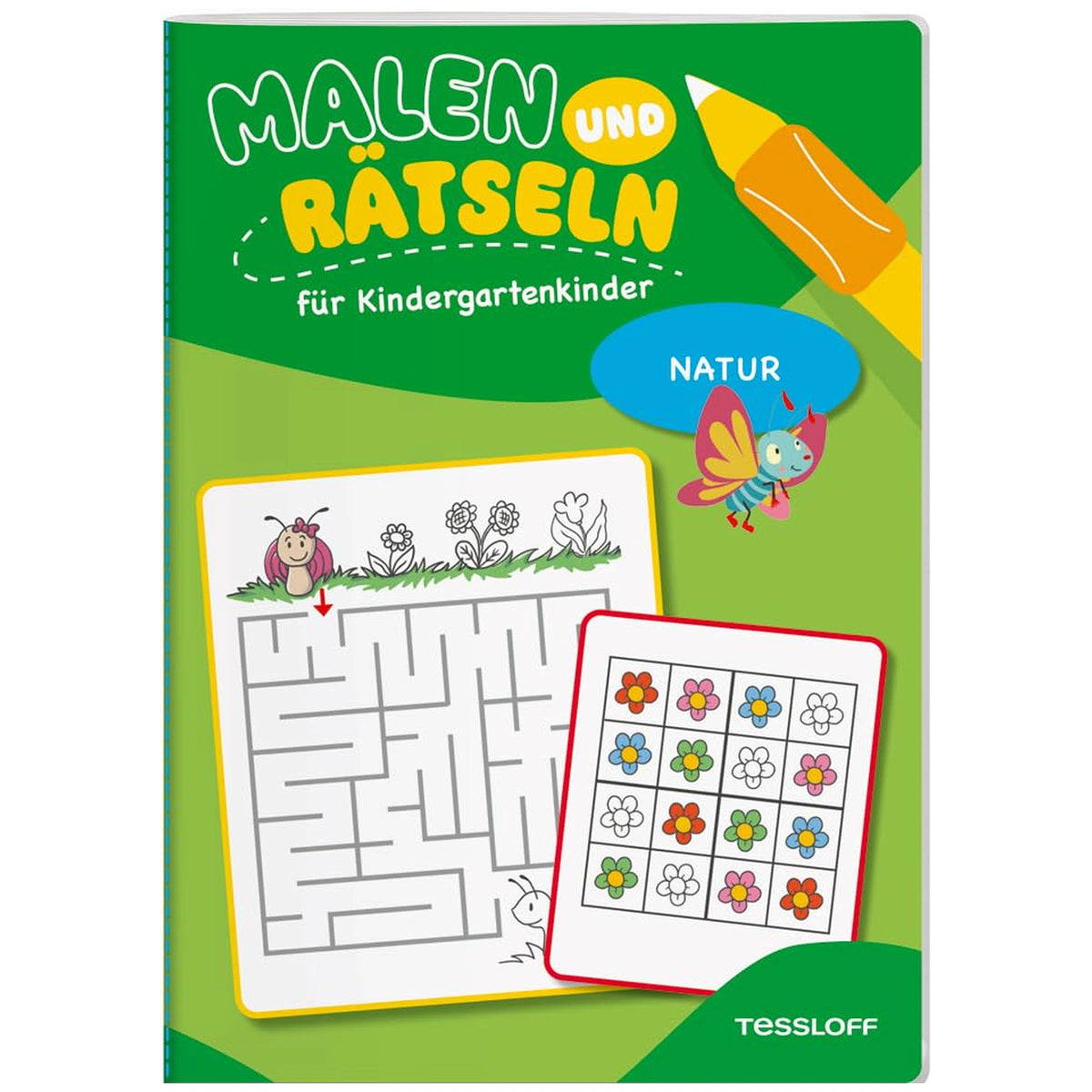 TESSLOFF - Malen und Rätseln für Kindergartenkinder - Lernspielzeug - Deutsche Ausgabe