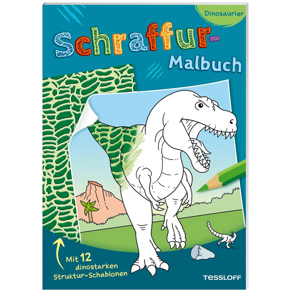 TESSLOFF - Dinosaur Coloring Book - Arts & Crafts - German Edition