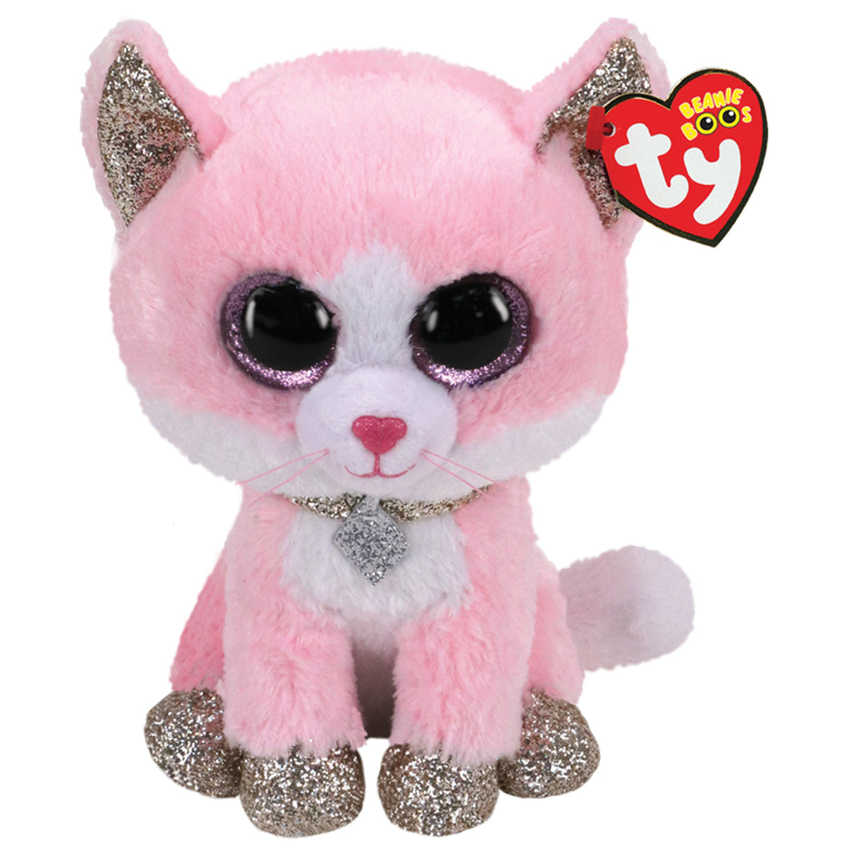 TY - Beanie Boos Fiona Pink Cat Plush 15 cm