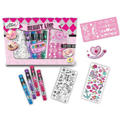 Teorema - Arts Crafts - Miss Carina Tattoo Art Kit - Glitter Pens - 6+ Yrs