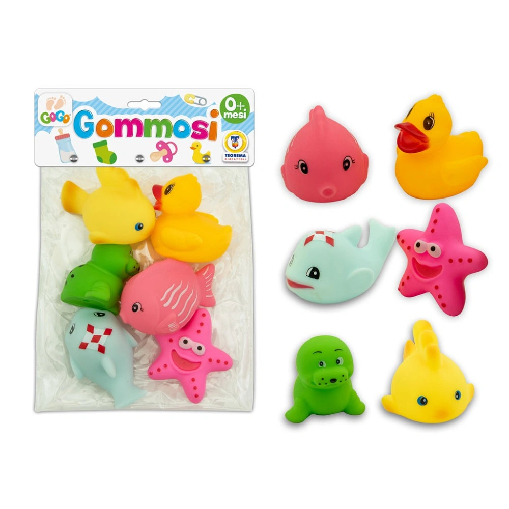 Teorema - Bath Toys - GoGo Gommosi Sea Animals - Soft Rubber - 18M+
