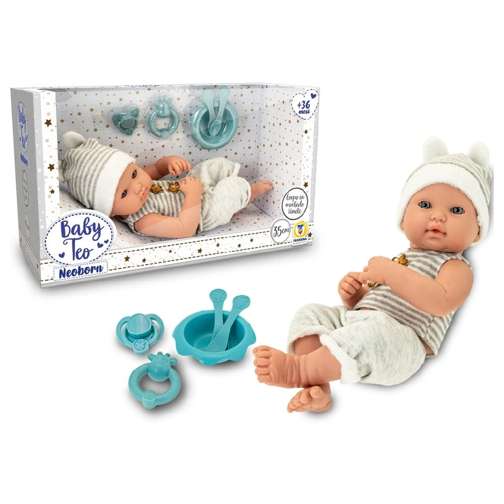 Teorema - Dolls - Baby Teo NeoBorn Doll - Soft Vinyl - 3 Years - Nurturing Play