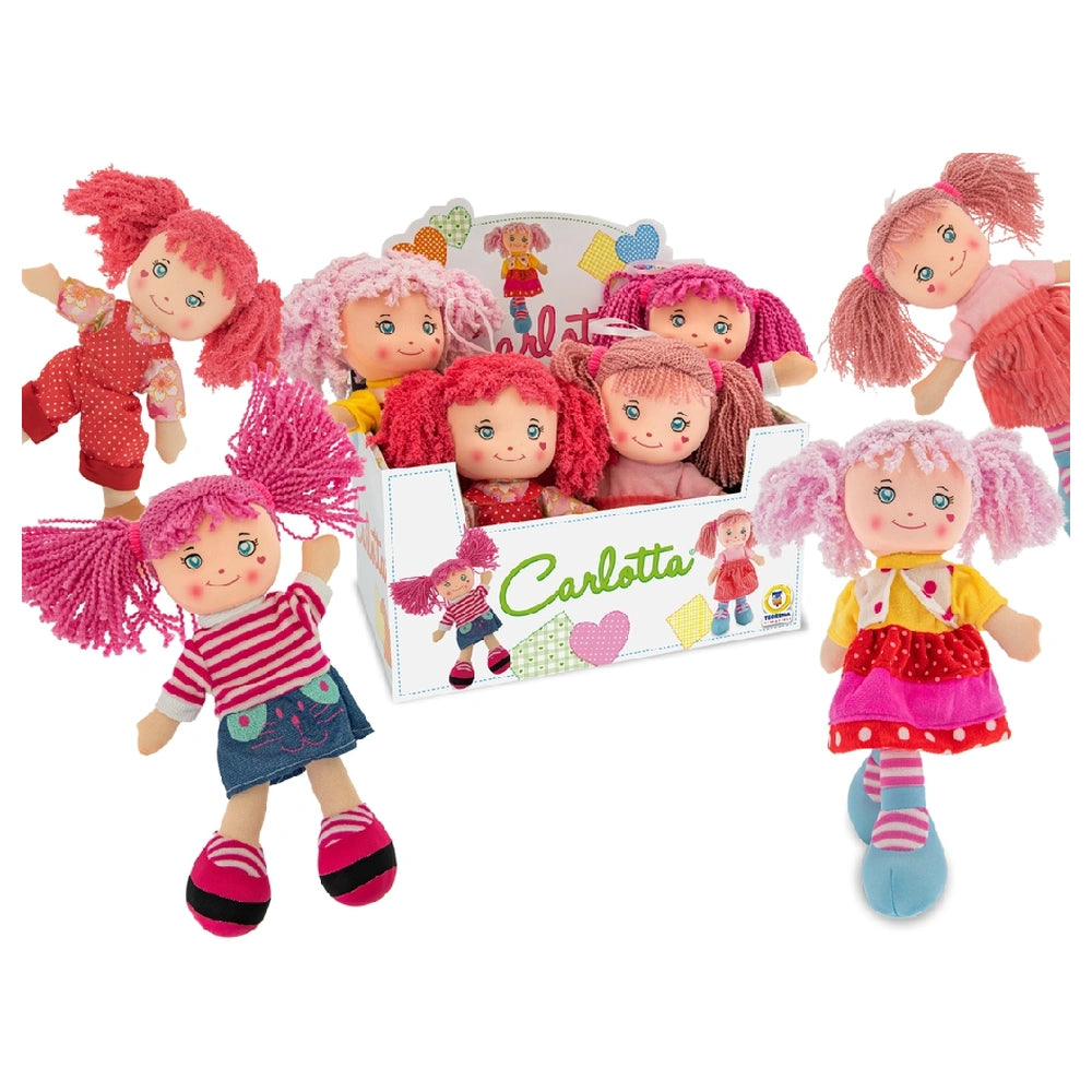Teorema - Dolls - Carlotta Soft Plush Doll - Colourful Hair - 3+ Yrs