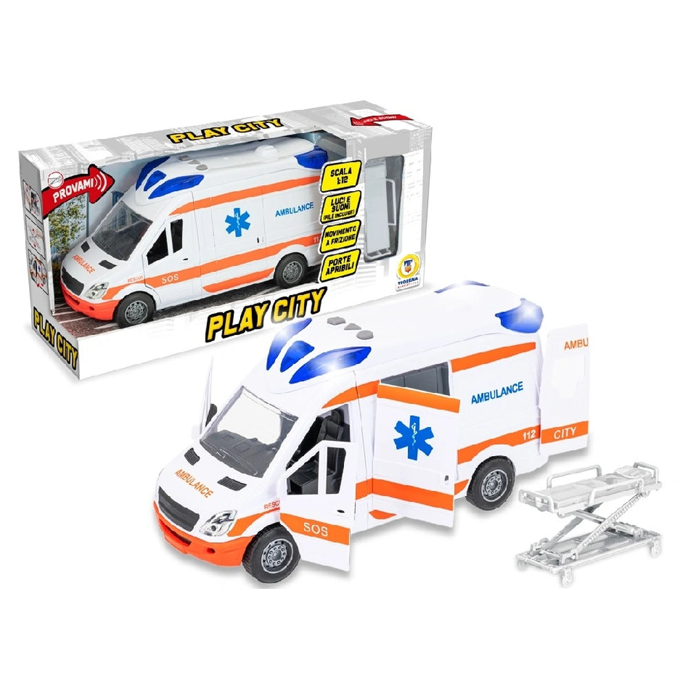 Teorema - Play Vehicles - Ambulance Toy - Friction-Powered - 3 Yrs - Educational Play