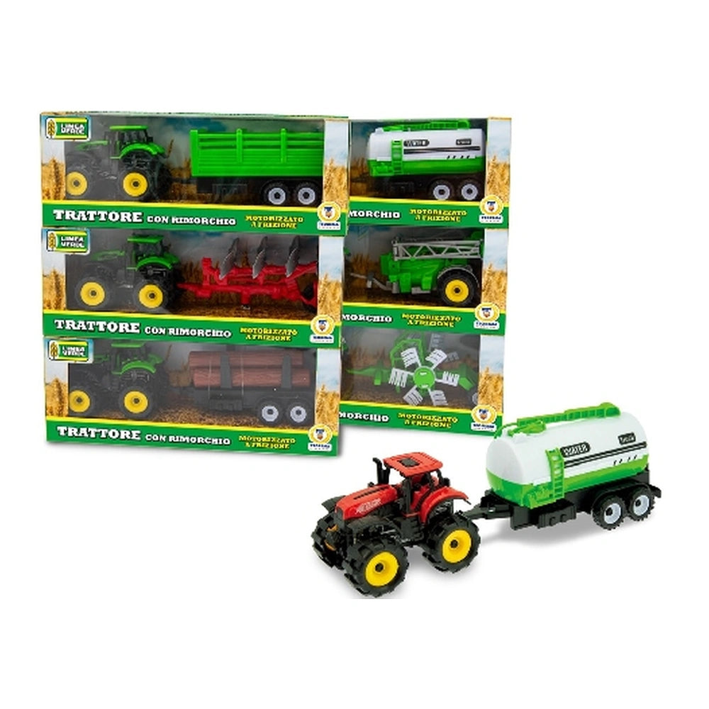 Teorema - Play Vehicles - Friction-Powered Farm Tractor - Green - 3+ Years - Educational Play