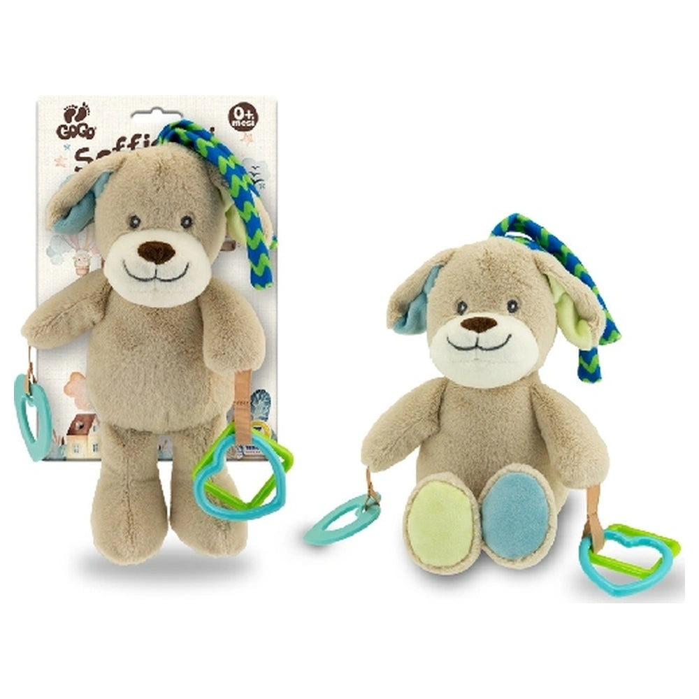 Teorema - Stuffed Animals - GoGo Sofficiosi Plush Puppy - 26cm - 0 Months - Sensory Toy