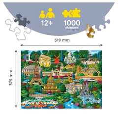 Trefl - Woodcraft French Alley - Puzzle - 14+ - TRF20142
