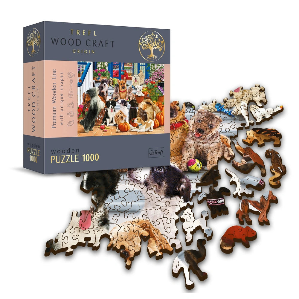 Trefl - 1000 Piece Puzzle - Woodcraft Dog Friendship - Puzzles Age +14 - TRF20149