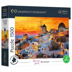Trefl - 1500 Piece Puzzle UFT - Romantic Sunset Oia, Santorini - Puzzles Age +14 - TRF26195