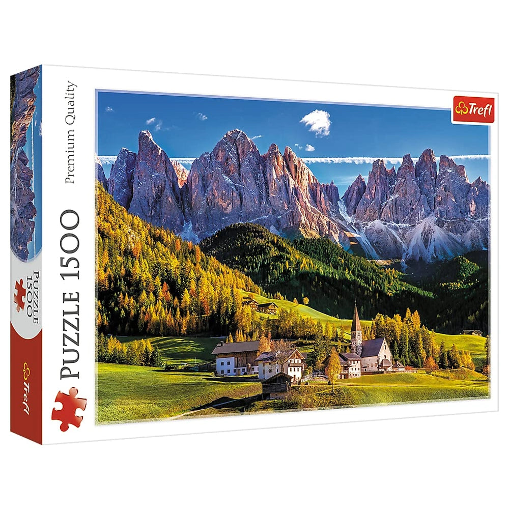 Trefl - 1500-Piece Puzzle - Val di Funes, Dolomites, Italy - Puzzles Age +14 - TRF26163