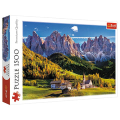 Trefl - 1500-Piece Puzzle - Val di Funes, Dolomites, Italy - Puzzles Age +14 - TRF26163