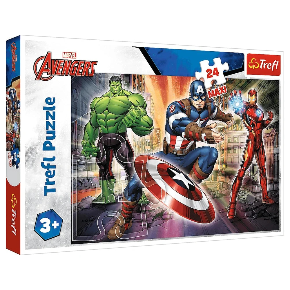 Trefl - 24-Piece Maxi Puzzle - Avengers In The World of the Avengers - Puzzles Age +3 - TRF14321