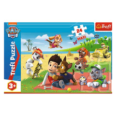 Trefl - 24 Piece Maxi Puzzle - Paw Patrol Fun on the Blanket - Puzzles Age +3 - TRF14346