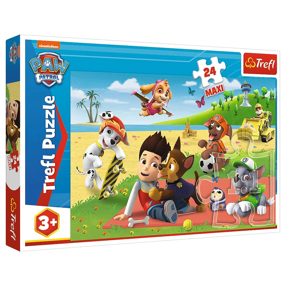 Trefl - 24 Piece Maxi Puzzle - Paw Patrol Fun on the Blanket - Puzzles Age +3 - TRF14346