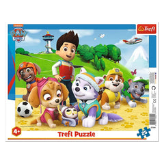 Trefl - 25 Piece Framed Puzzle - Paw Patrol Following a Trail - Puzzles Age +4 - TRF31344