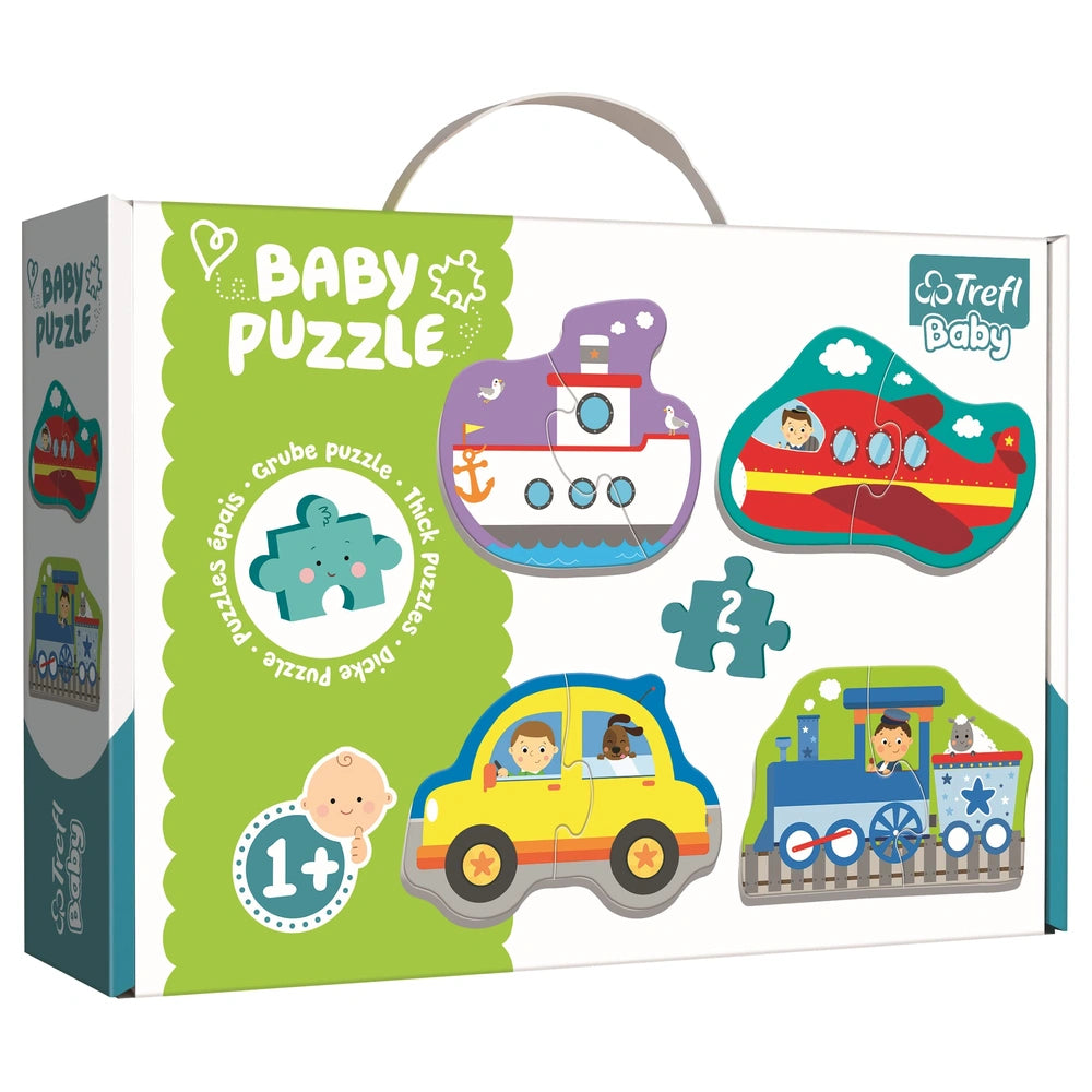 Trefl - 4 Puzzles in 1 Shaped - Baby Classic Transport - Puzzles Age +1 - TRF36075