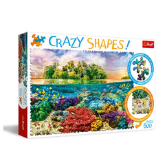 Trefl - 600 Piece Puzzle - Crazy Shapes Tropical island - Puzzles Age +10 - TRF11113