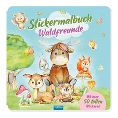 Trötsch Verlag - Bücher - Stickermalbuch Waldfreunde - Waldtiere - 3+ Jahre - Kreatives Spielen