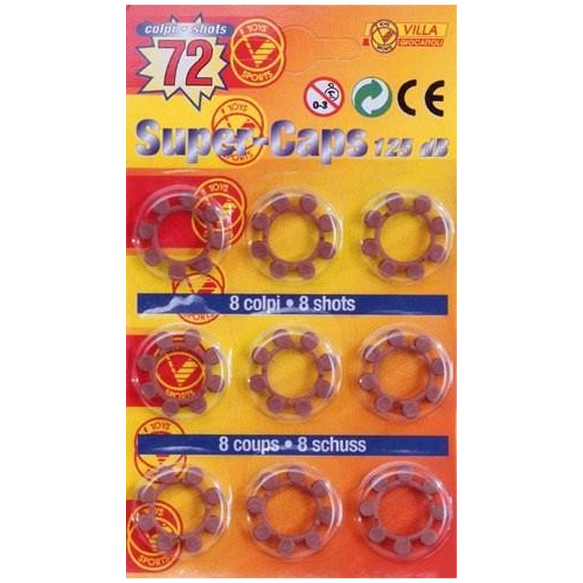 Villa - Super-Caps-Blister-8-Shots-125-dB - Toy-Weapons-Gadgets