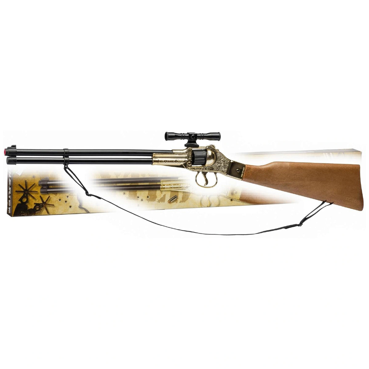 Villa - Western-Police-Sheriff-8-Shot-Métal-Or-Jouet-Fusil-Action-Poupées-Jouets