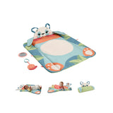 Mattel - Fisher-Price Baby Activity Play Mat Planet Friends Roly-Poly Panda with 2 Toys