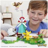 Mattel - MEGA Pokémon Countryside Windmil Action Figure Building set with 240 Pieces