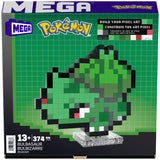 Mattel - MEGA Pokémon Pixel Art Bulbasaur Action Figure Building set with 374 Pieces