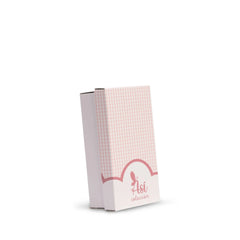 Pink checkered box with "Así colección" logo in red, designed for the ASI Dolls Cloe Collection.