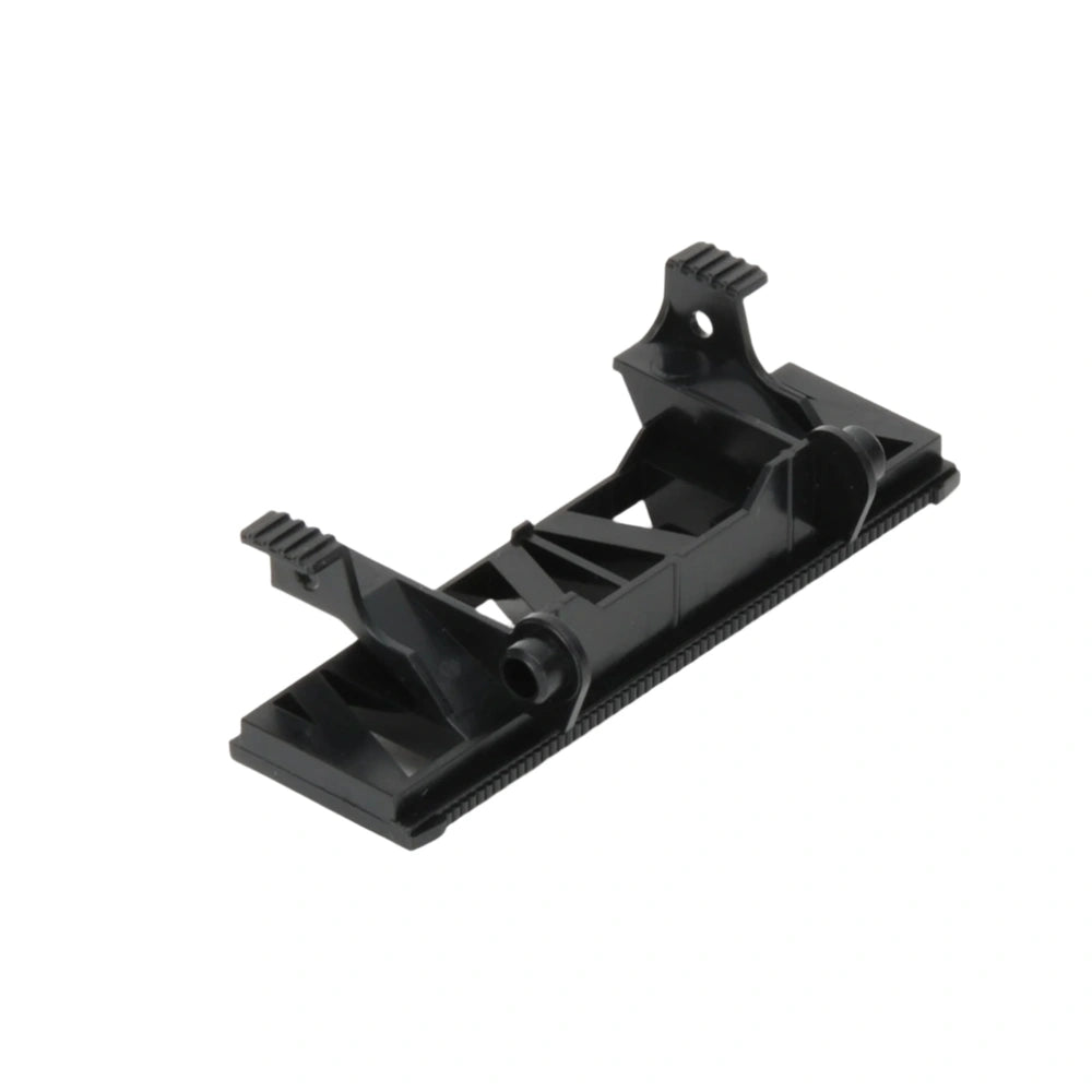 Black toy carrier plate with functional pallet forks, designed for realistic play with Bruder vehicles.