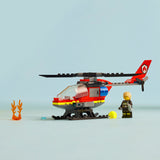 LEGO City Fire Rescue Helicopter Toy for 5 Plus Year Old Boys & Girls, Vehicle Building Set with Firefighter Pilot Minifigure, Imaginative Play Gift for Kids 60411