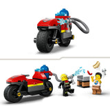 LEGO City Fire Rescue Motorcycle, Motorbike Toy Playset for 4 Plus Year Old Boys & Girls, Includes 2 Minifigures for Imaginative Play, Fun Vehicle Gift Idea for Preschool Kids 60410
