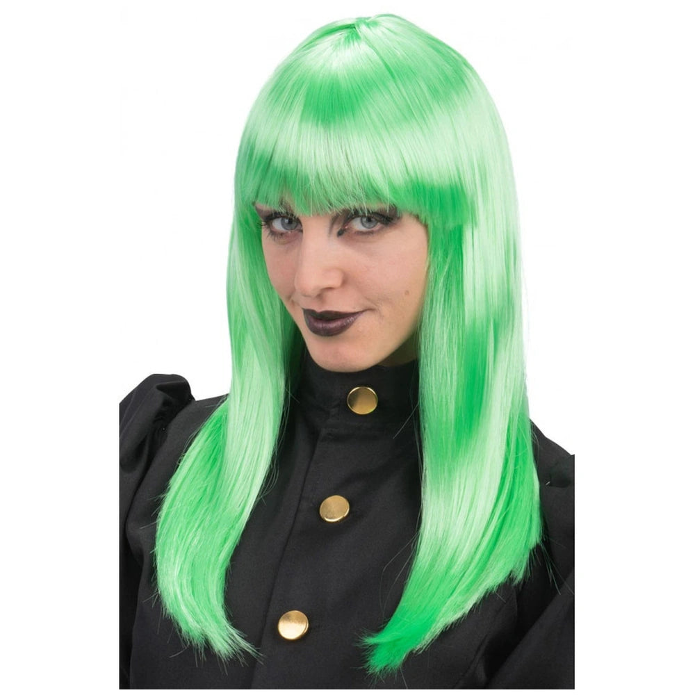 Carnival Toys - Long Smooth Green Wig For Fun Dress Up And Imaginative Play - Pretend Professions And Role Playing