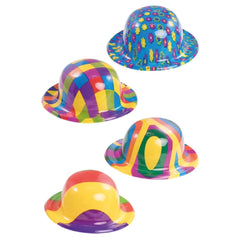 Carnival Toys - Mini Painted Pvc Bowler Hat For Dress Up Fun And Imaginative Play - Pretend Professions And Role Playing