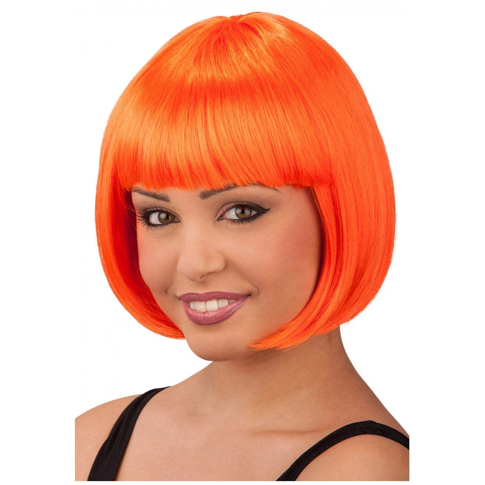 Carnival Toys - Vibrant Short Straight Orange Hair Wig For Fun Dress Up - Pretend Professions And Role Playing