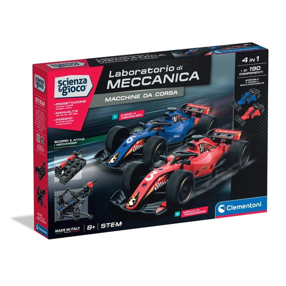 Clementoni - Racing-Cars-STEM-Construction-Set-Toys