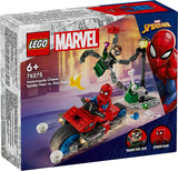 LEGO Marvel Motorcycle Chase: Spider-Man vs. Doc Ock, Motorbike Building Toy for Kids, Boys and Girls aged 6 Plus with Stud Blasters, Web Shooters & 2 Minifugres Incl. Spidey, Super Hero Gifts 76275