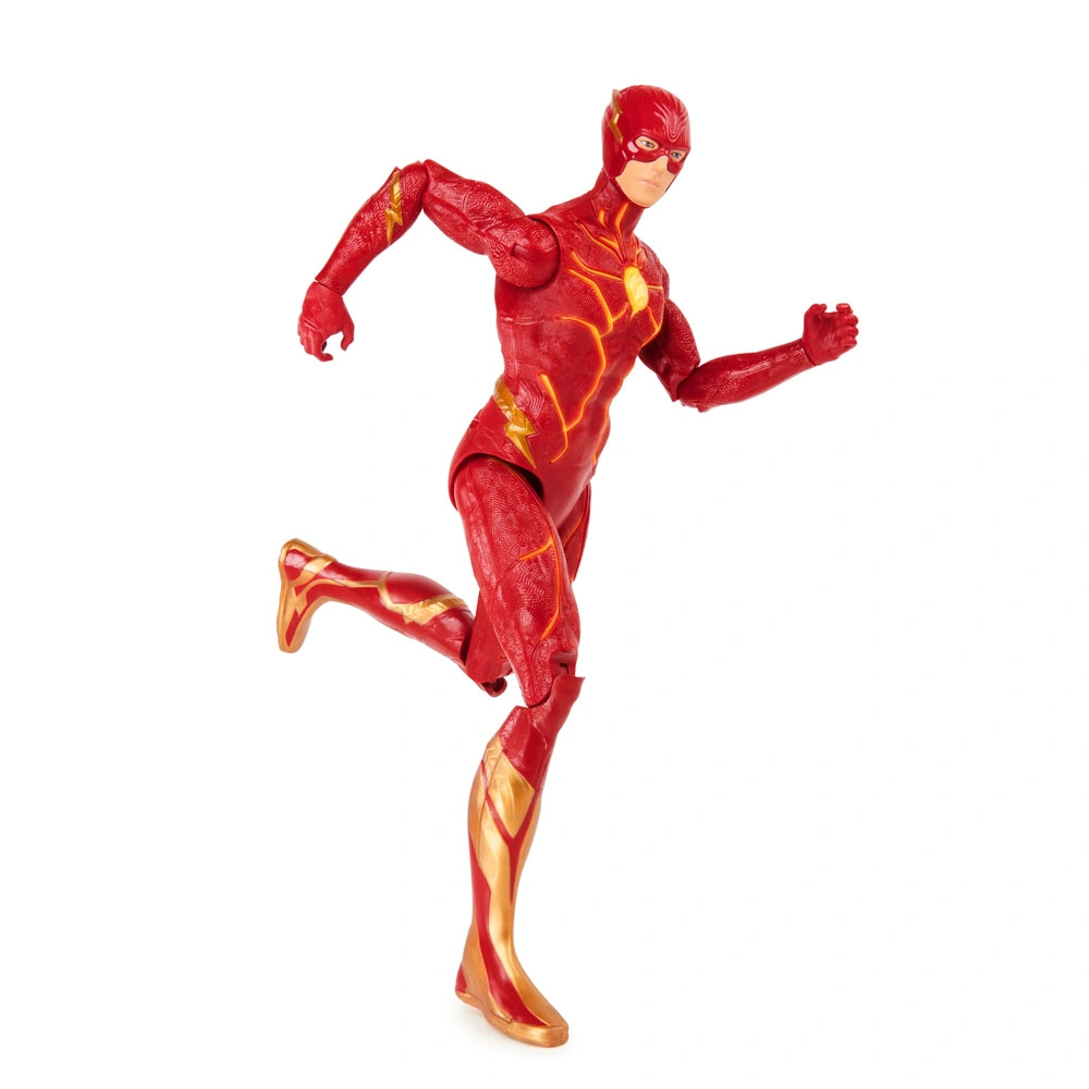 DC Comics Speed Force The Flash action figure in a dynamic running pose, featuring a glossy red finish with yellow accents.