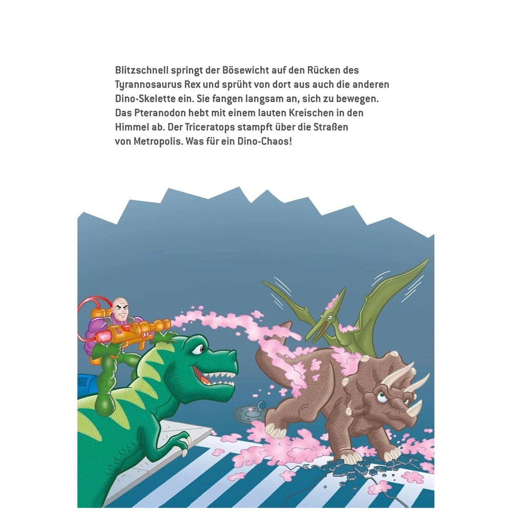 DC Superheroes - Super Strong 5 Minute Stories Book featuring colorful characters on a vibrant sidewalk with playful details.