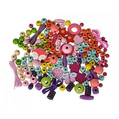 Eichhorn bead set featuring 190 colorful plastic letters in a glossy finish, arranged in a vibrant pile.