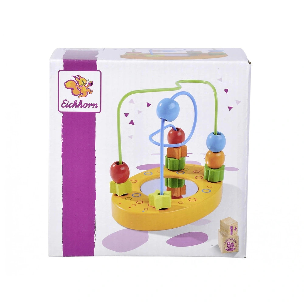 Eichhorn Beads Path toy set in colorful packaging features a central structure with arms and balls for baby activity play.