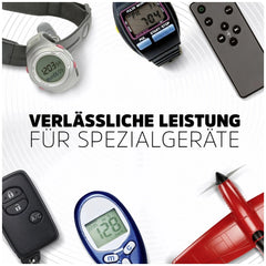 Energizer Lithium Battery CR2450 BR2 with two black and red watches, a remote control, and a red pen featuring a clip.