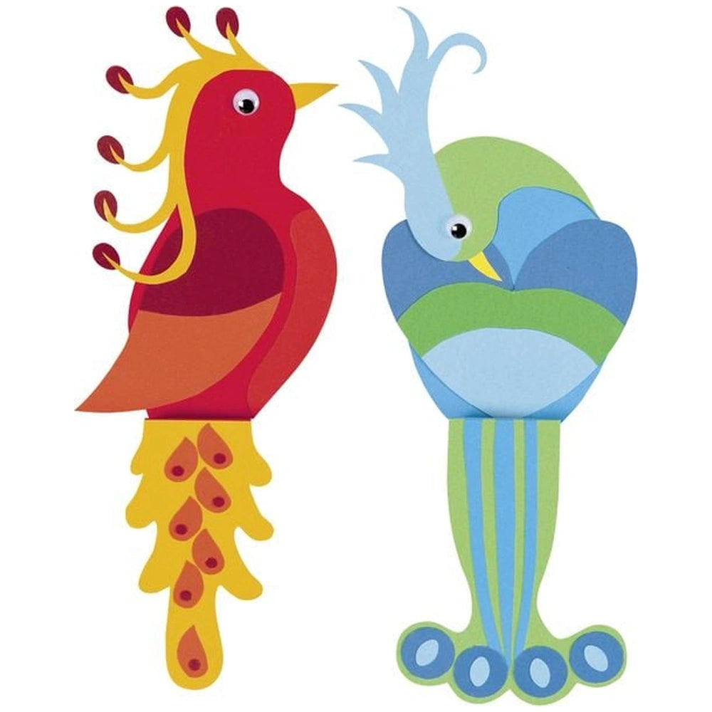 Folia Jumbo Bastelbox features a glossy-finished red bird with yellow head and tail, set against a plain white background.