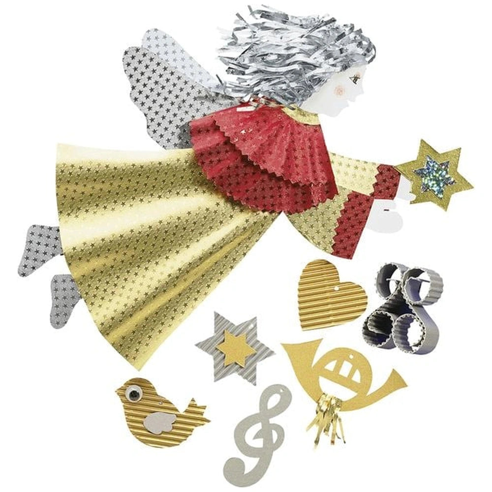 Folia Jumbo Bastelbox with 107 multi-coloured paper craft pieces featuring gold and silver foil accents on various shapes.