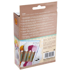 Folia Mini Crochet Kit Unicorn features colorful crochet hooks and knitting needles in a matte cardboard packaging with Arabi