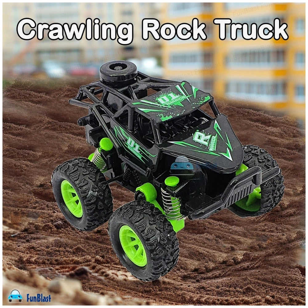 Ginmar dinosaur-themed monster truck, black with green and white accents, features pull-back action and suspension system.
